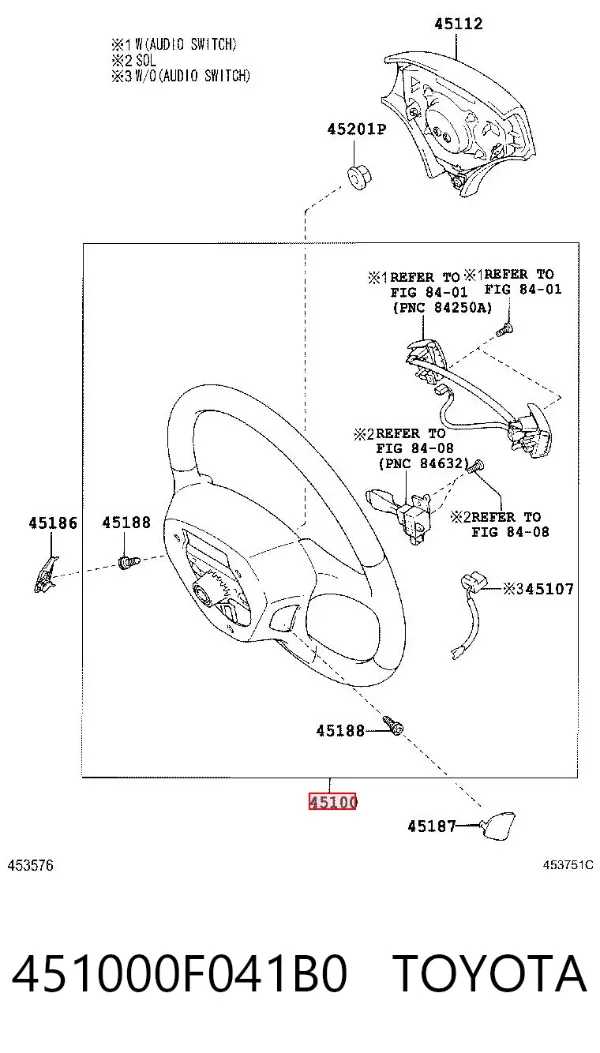 Кермо 451000F041B0 Toyota