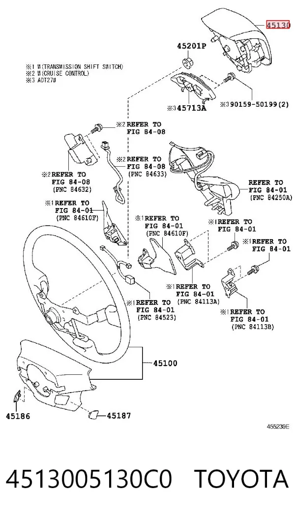 Подушка безпеки, водійська, AIRBAG 4513005130C0 Toyota