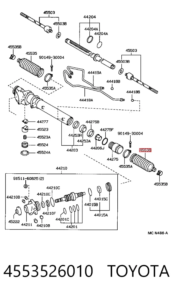 Пильник рульової рейки ASRTO1025 Tenacity