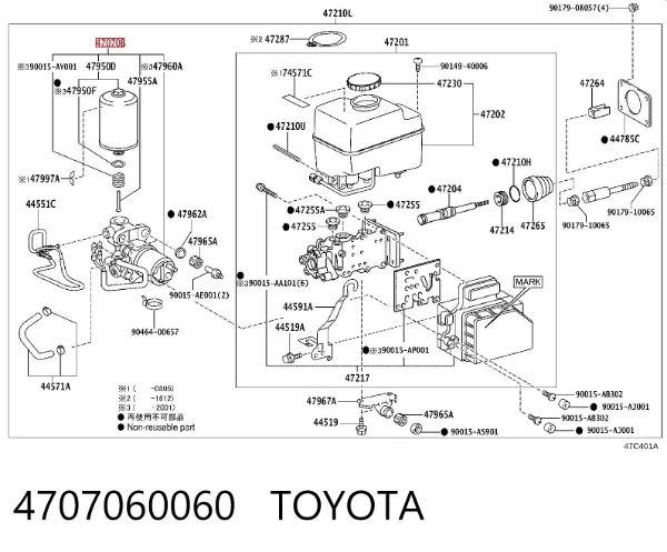 Підсилювач гальм 4707060060 Toyota