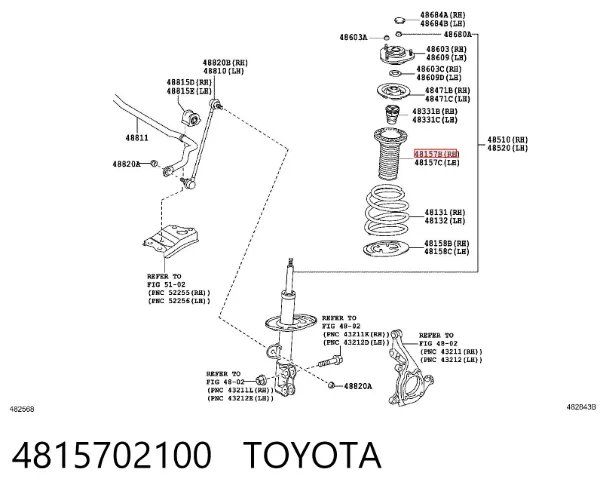 Пильник амортизатора переднього 4815702100 Toyota