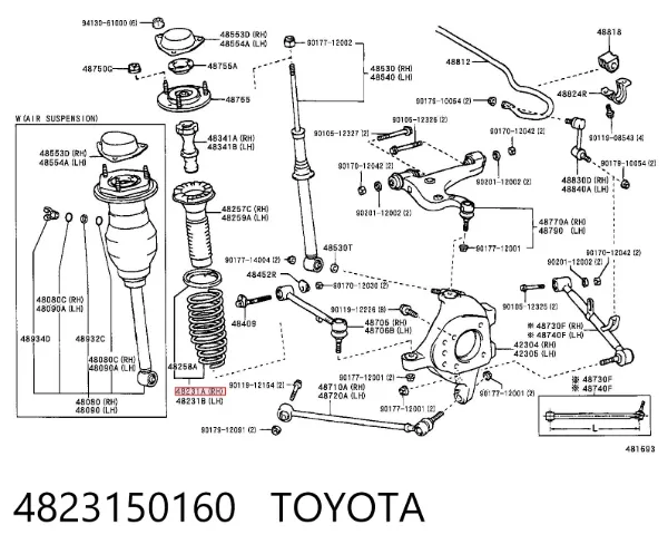 Задні пружини 4823150160 Toyota