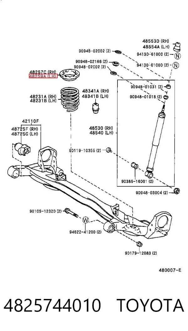 Опора амортизатора заднього Toyota Picnic XM1