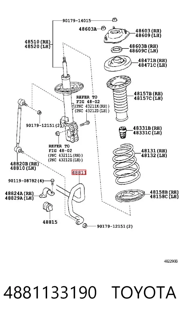 Передній стабілізатор Lexus ES 350