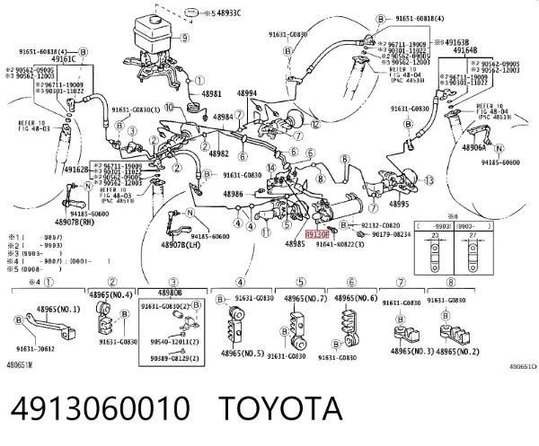 Гідроакумулятор системи амортизації 4913060010 Toyota