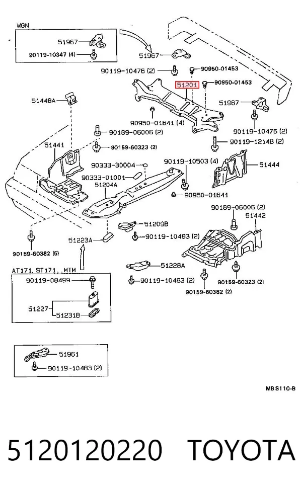 Підрамник передній Toyota Carina II