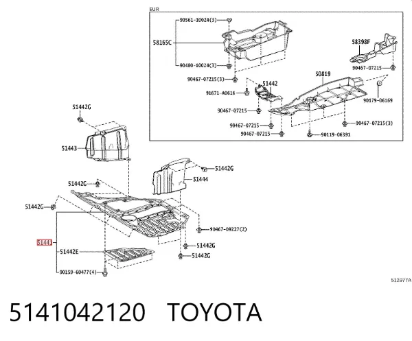 Захист двигуна 5141042120 Toyota
