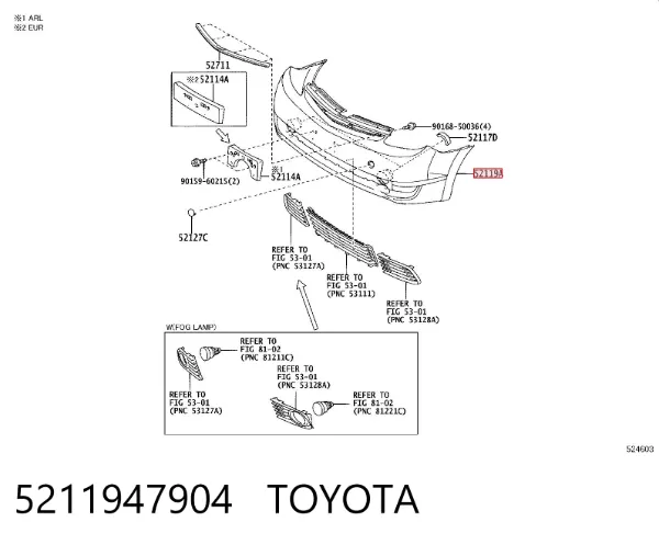 Передній бампер Toyota Prius NHW20