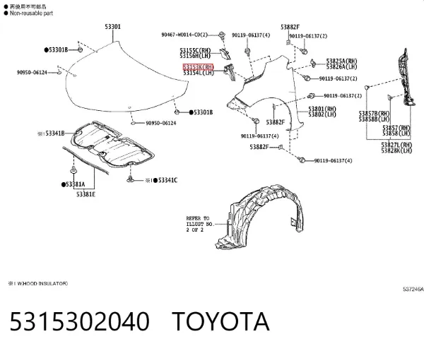  5315302040 Toyota
