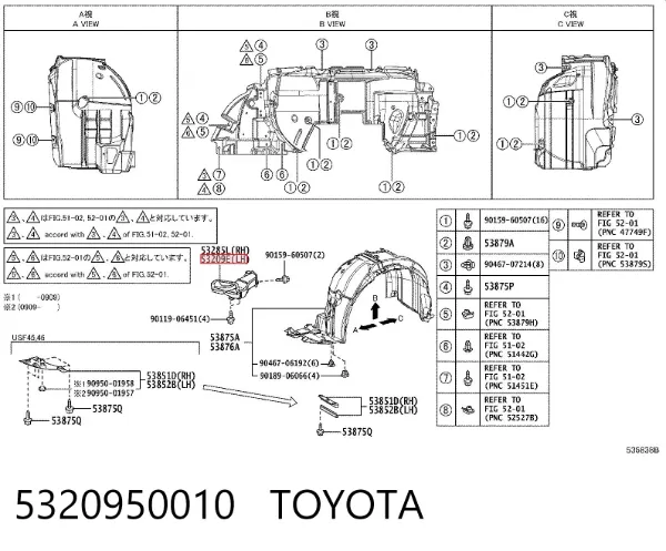  5320950010 Toyota