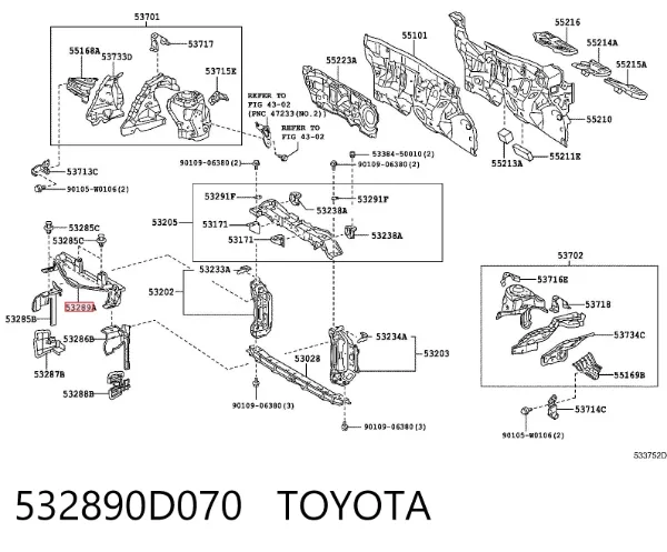  532890D070 Toyota