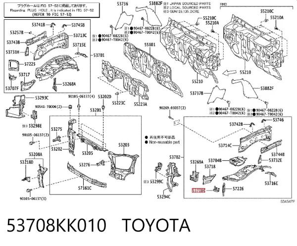 53708KK010 Toyota