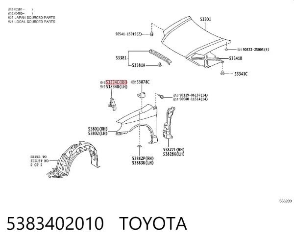  5383402010 Toyota