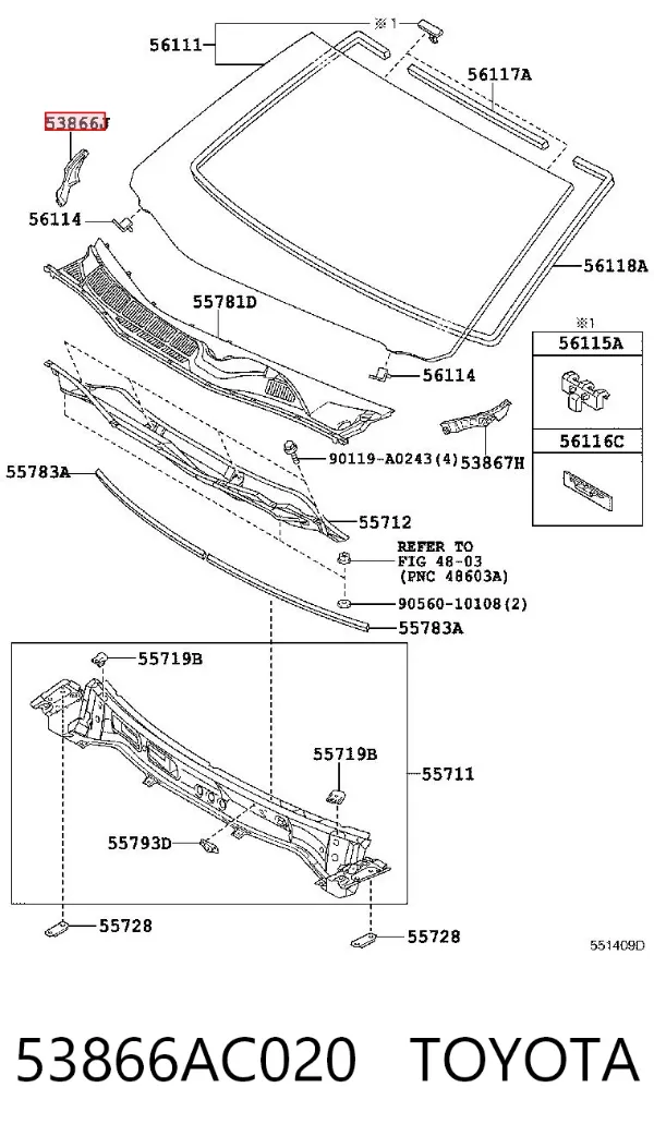  53866AC020 Toyota