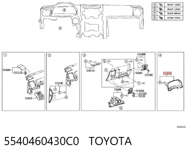  5540460430C0 Toyota