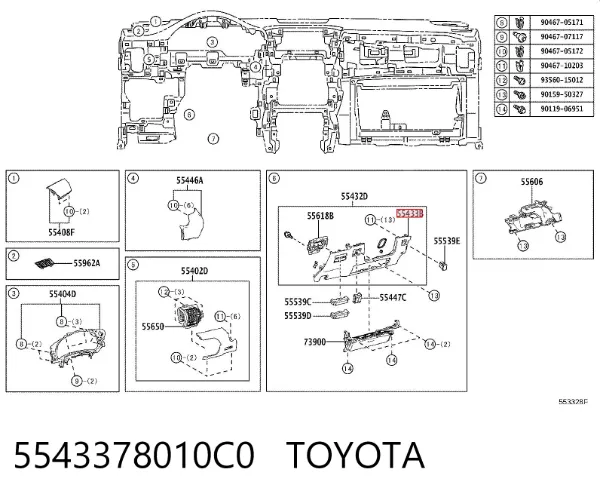  5543378010C0 Toyota