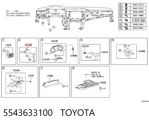  5543633100 Toyota