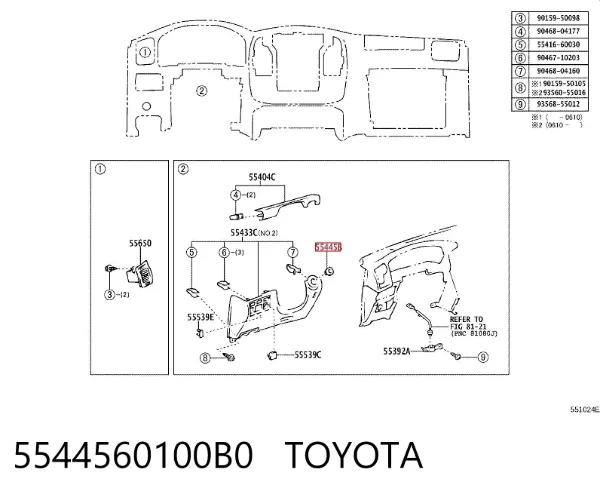  5544560100B0 Toyota