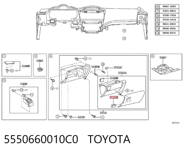  5550660010C0 Toyota