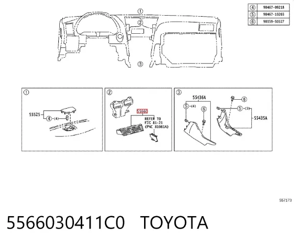  5566030411C0 Toyota