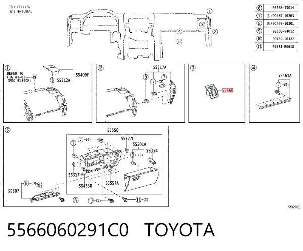  5566060291C0 Toyota