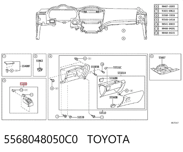  5568048050C0 Toyota
