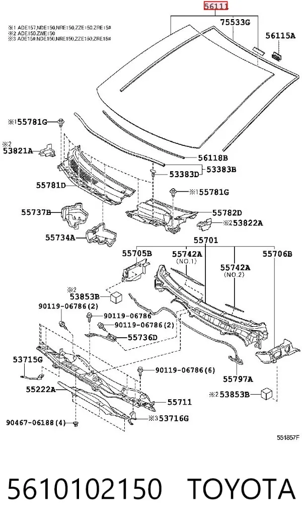 Лобове скло ST503889 Pilkington