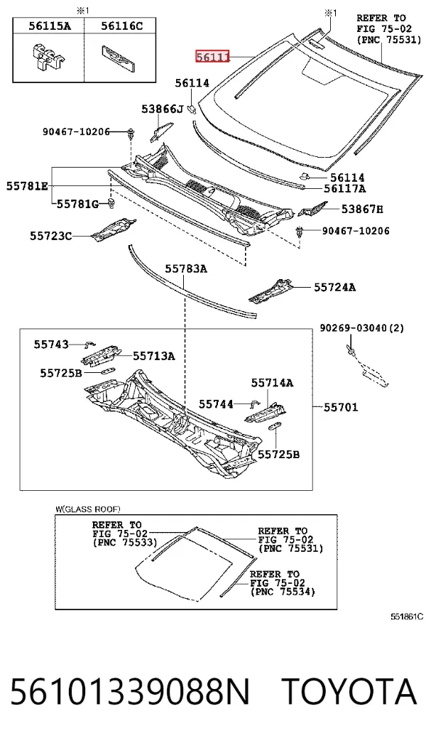 Лобове скло Lexus ES 350