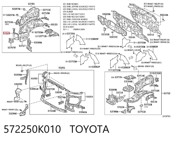  572250K010 Toyota