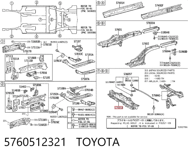  5760512321 Toyota