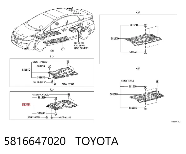  5816647020 Toyota