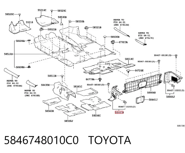  5846748010C0 Toyota