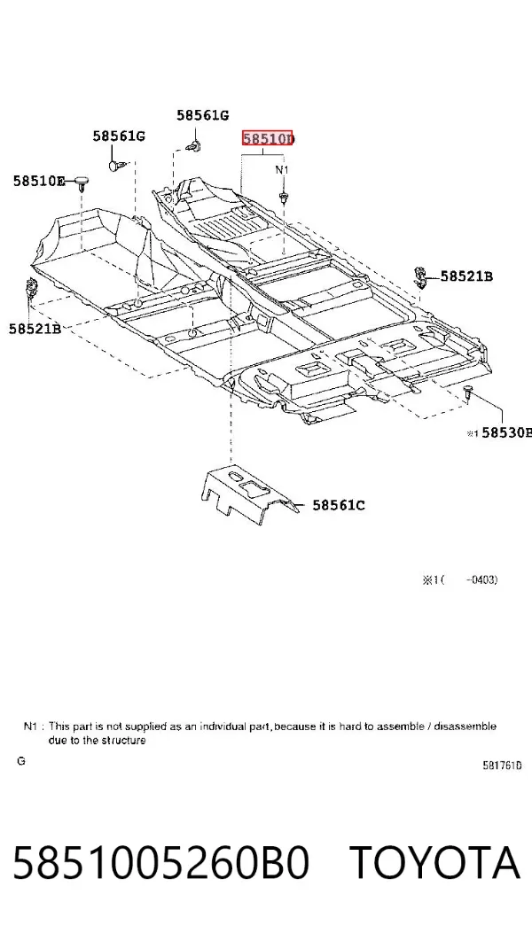  5851005260B0 Toyota