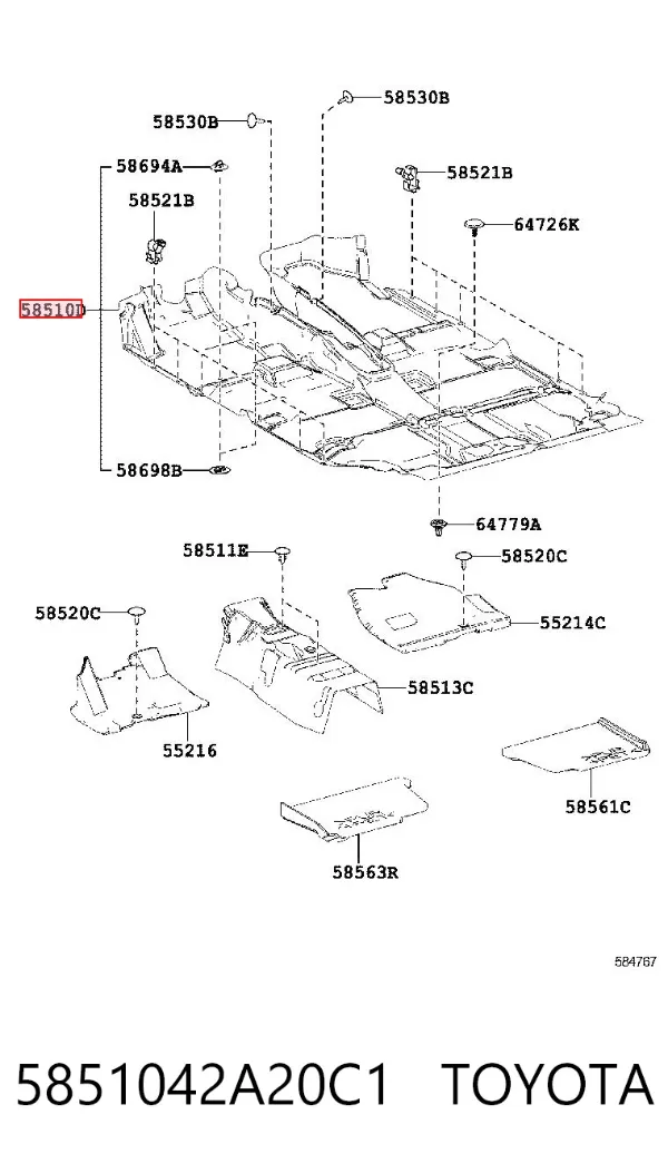 5851042A20C1 Toyota