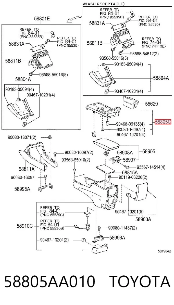  58805AA010 Toyota