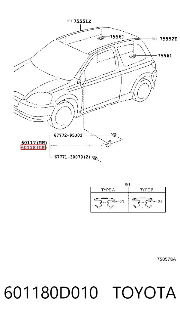  601180D010 Toyota