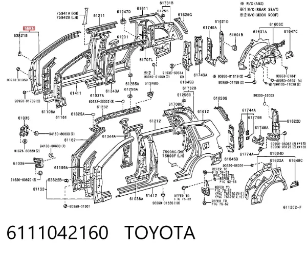  6111042160 Toyota