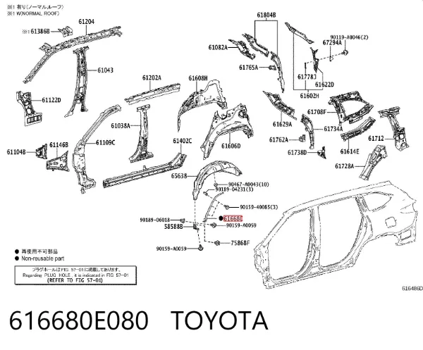  616680E080 Toyota
