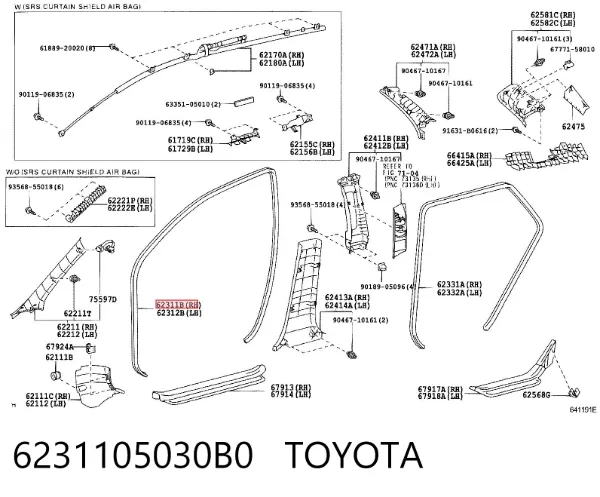  6231105030B0 Toyota
