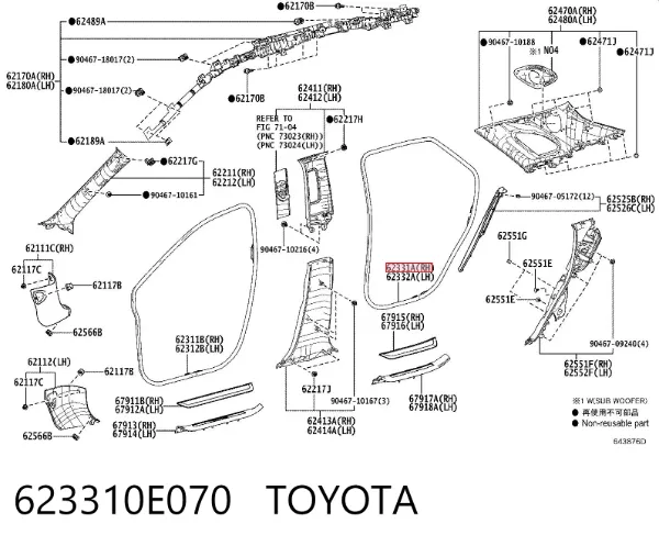 623310E070 Toyota