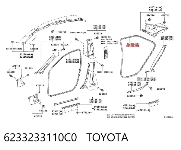  6233233110C0 Toyota