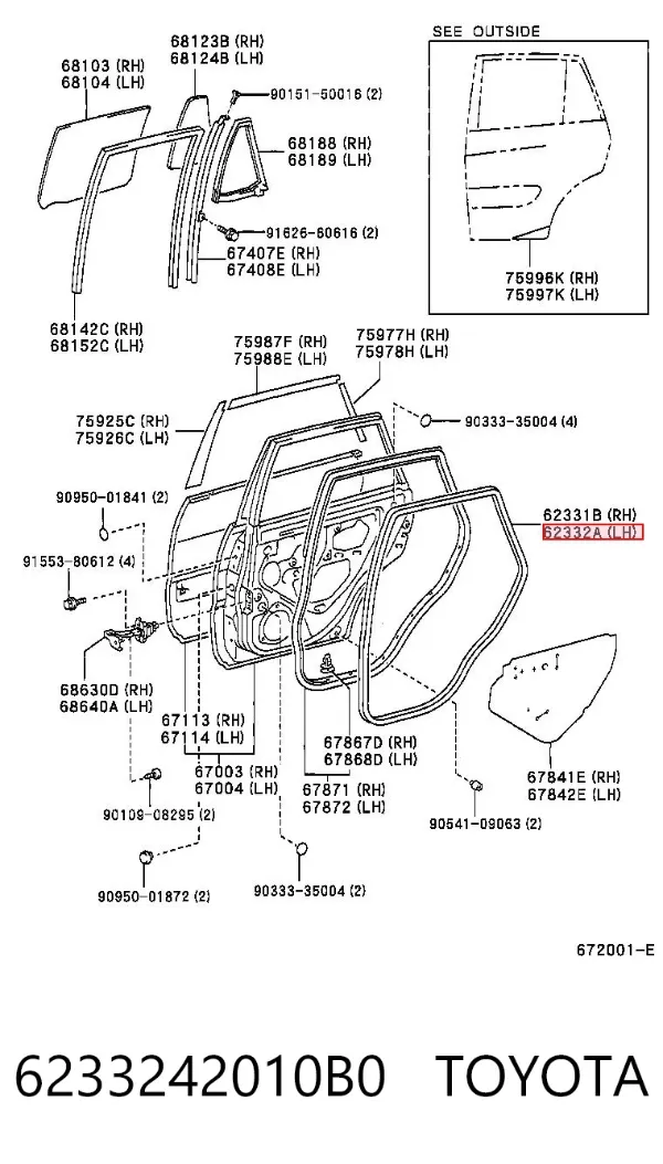  6233242010B0 Toyota