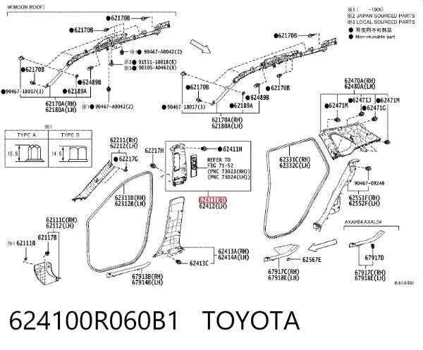  624100R060B1 Toyota