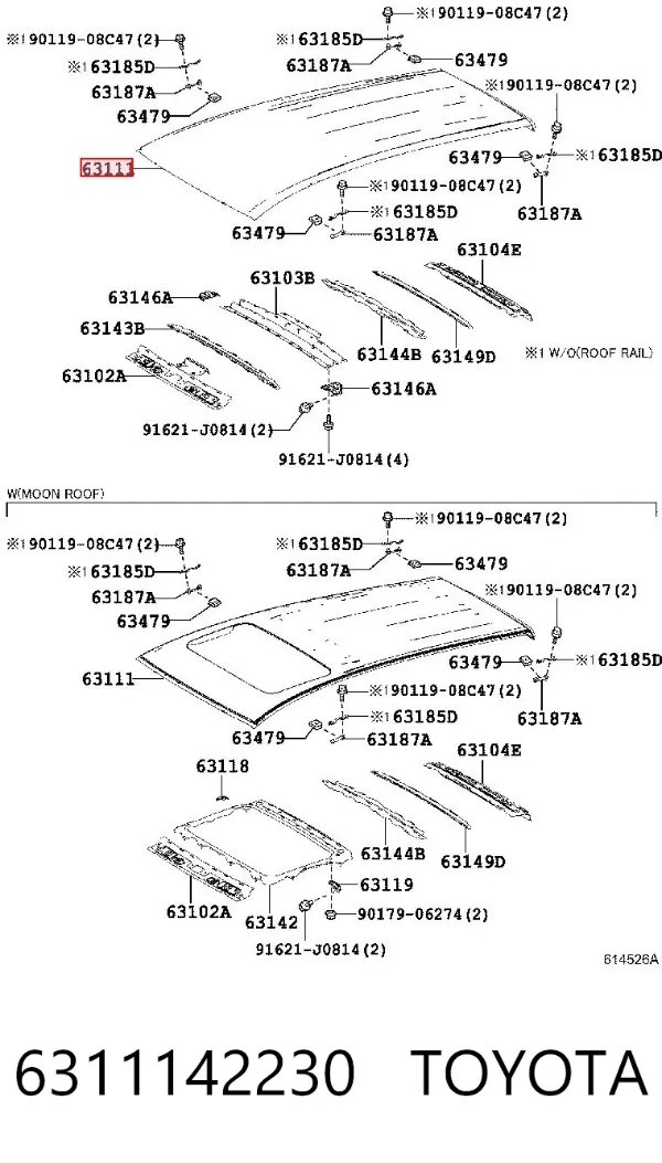 Дах 6311142230 Toyota