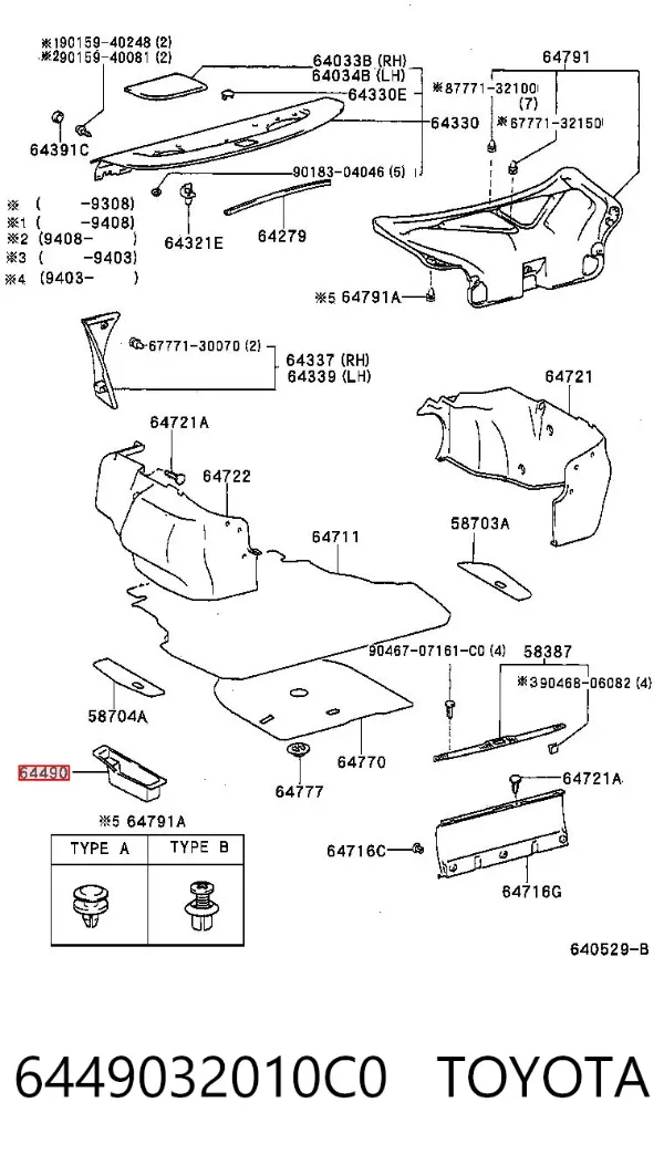  6449032010C0 Toyota