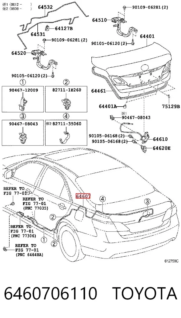  6460706110 Toyota