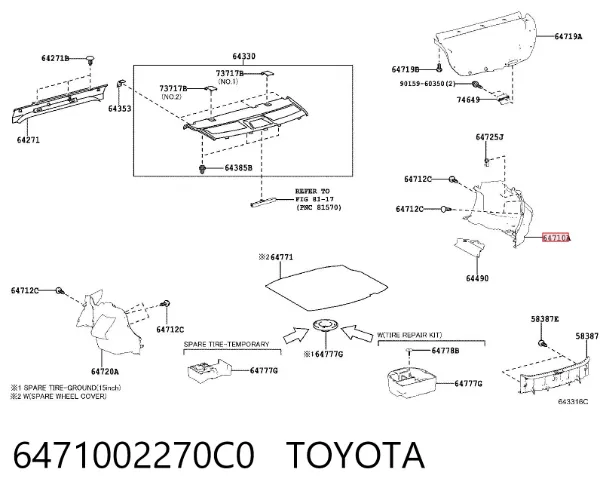 6471002270C0 Toyota