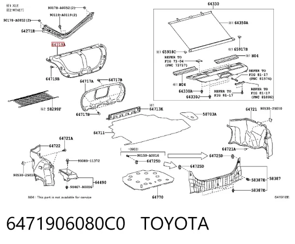  6471906080C0 Toyota