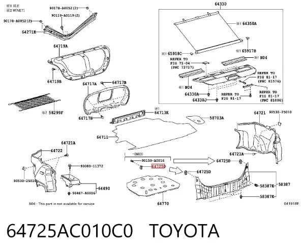  64725AC010C0 Toyota