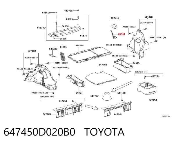  647450D020B0 Toyota